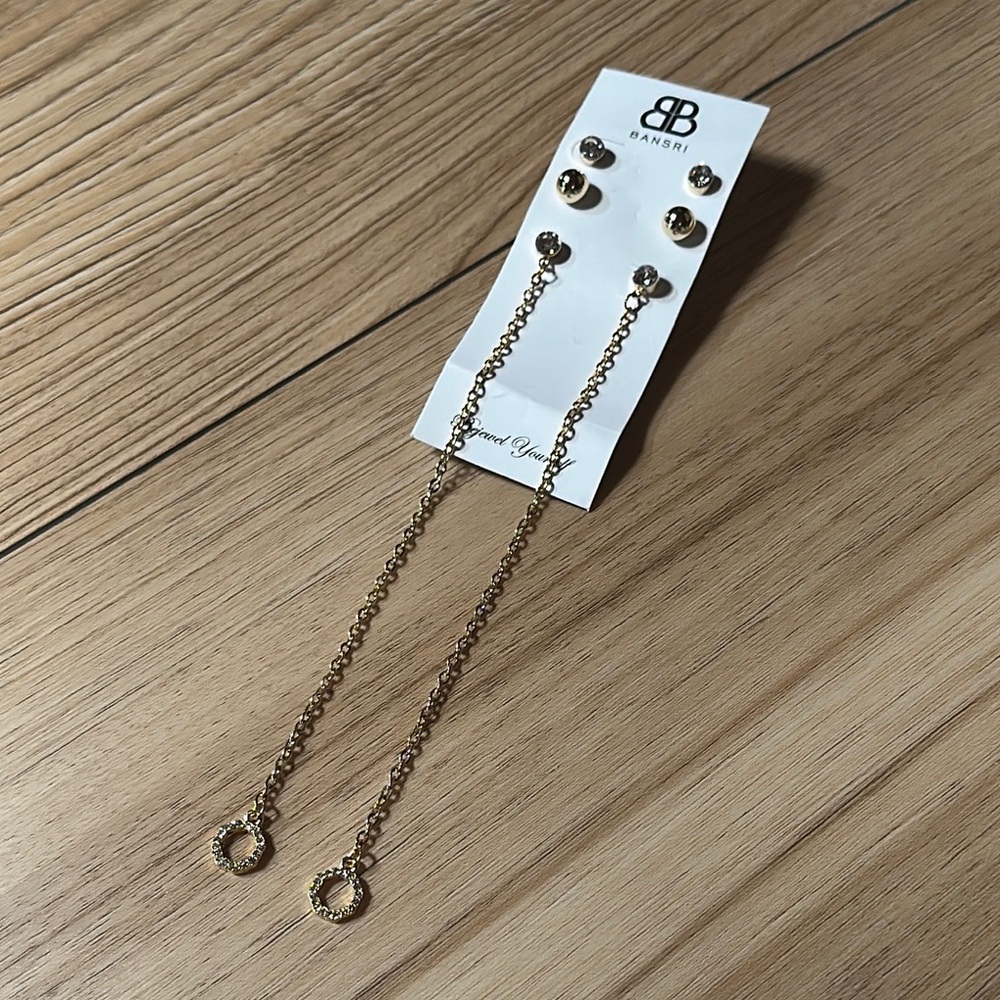 Gold Set Of 3 Earrings